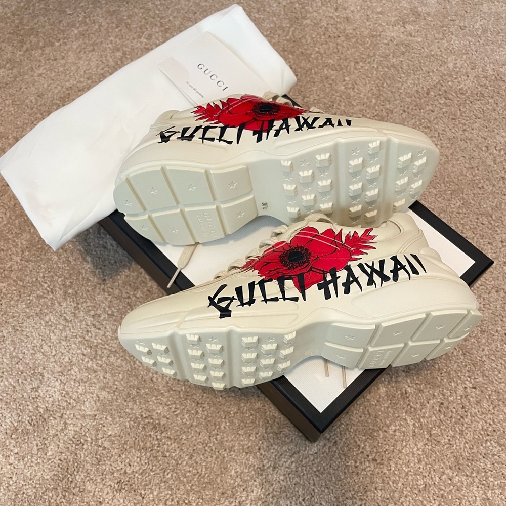 ✨💖NIB NEW GUCCI Rython Hawaii Print 36.5 - Picture 2 of 7